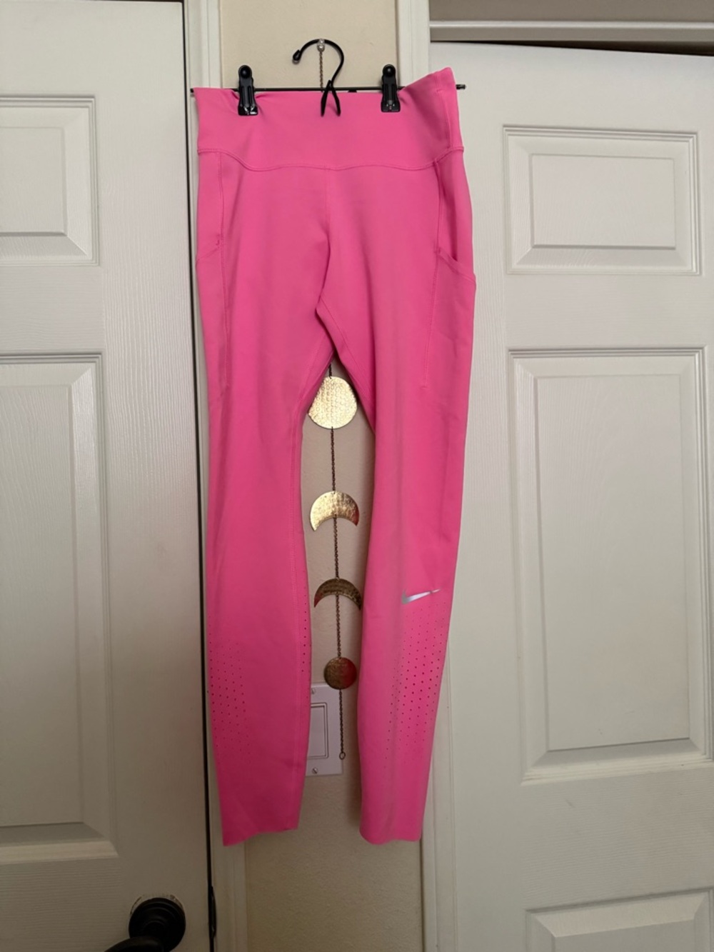 Nike Hot Pink Leggings with Reflective Swoosh